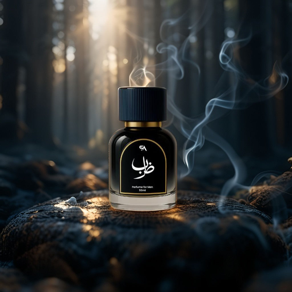 Elegant black glass bottle of Zarb Perfume for Men (50ml).