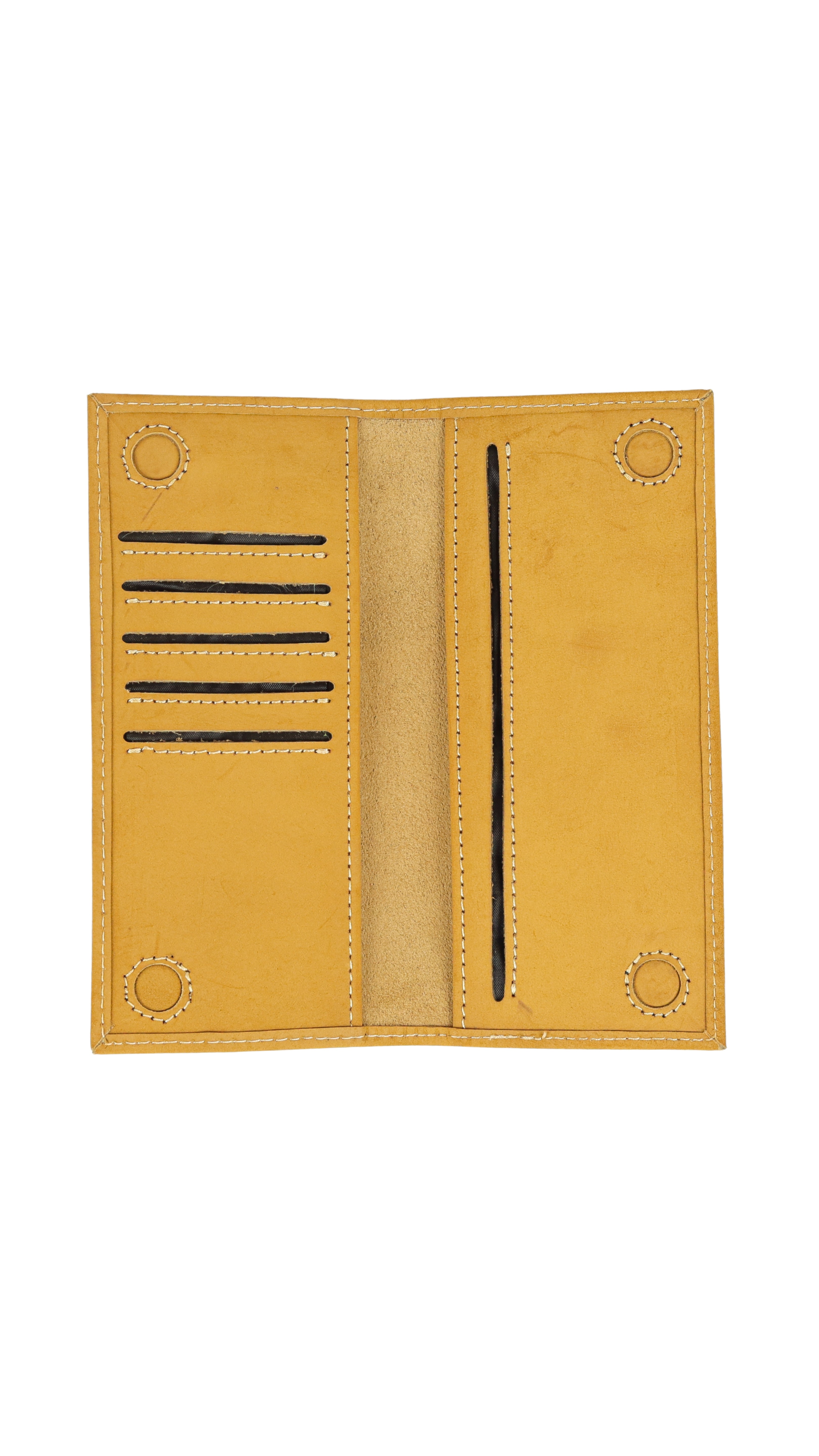 Tan Leather Cheque Book Wallet