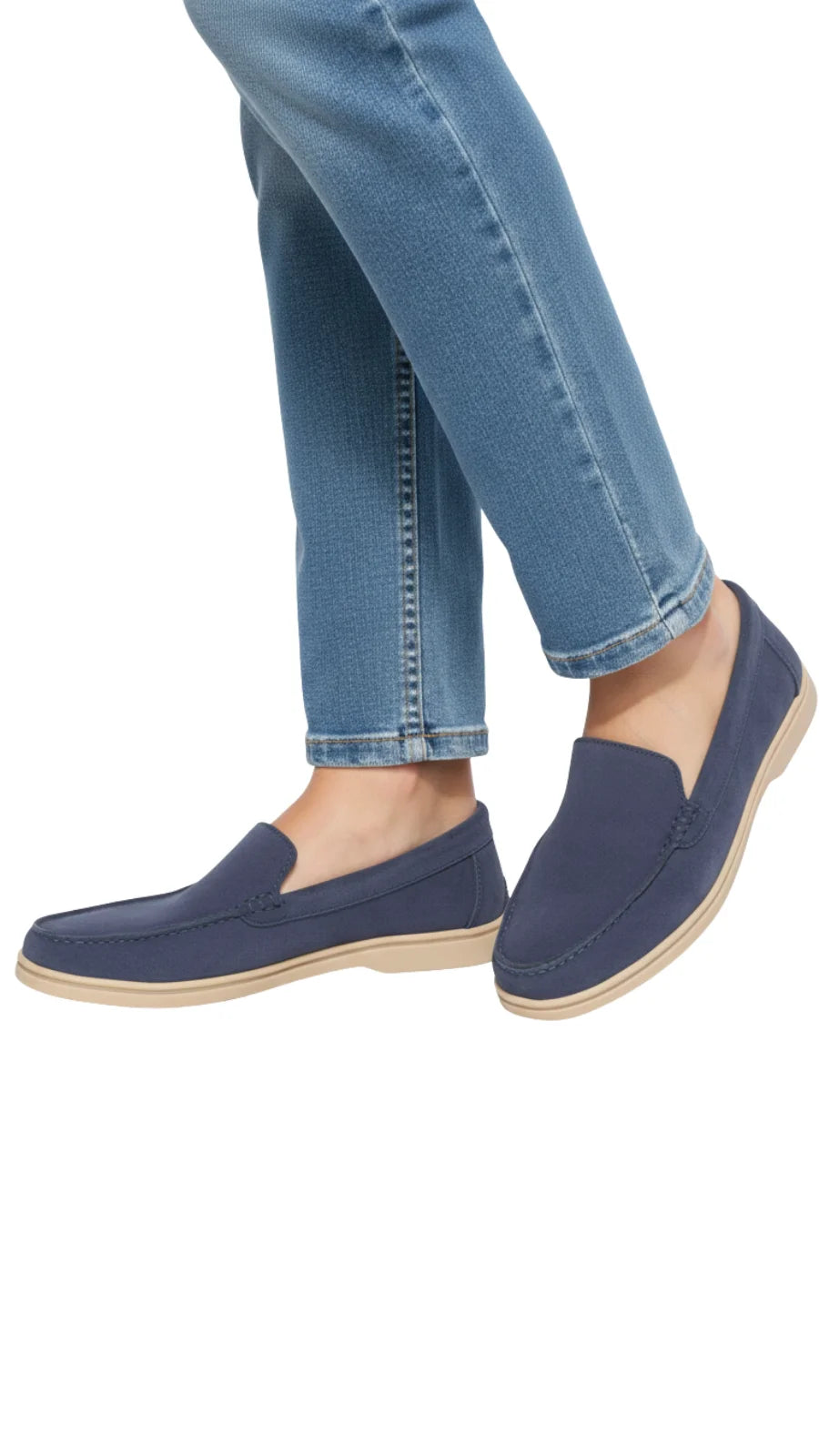 Men’s Classic Blue Suede Leather Loafers