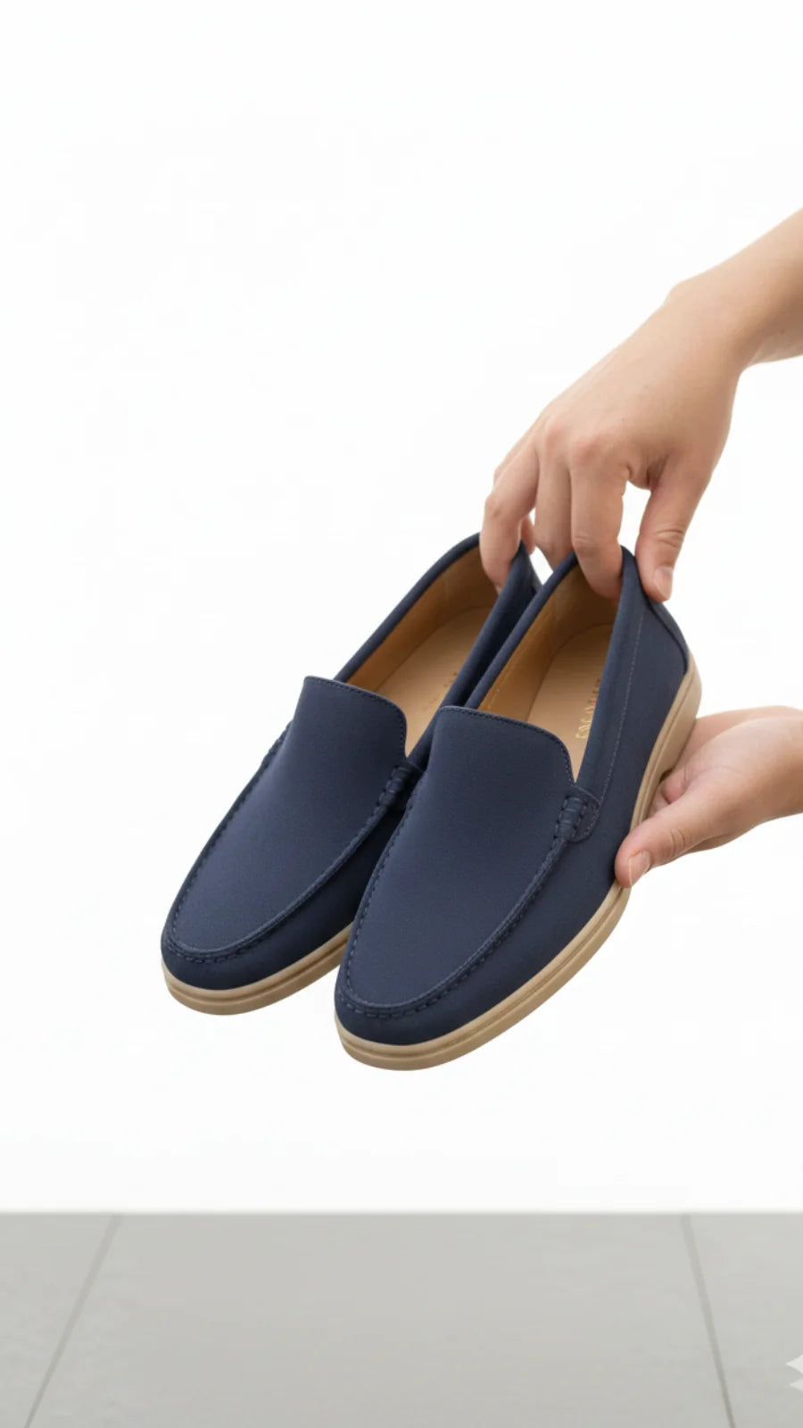 Men’s Classic Blue Suede Leather Loafers