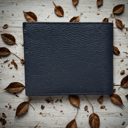 Textured Navy Bifold Wallet