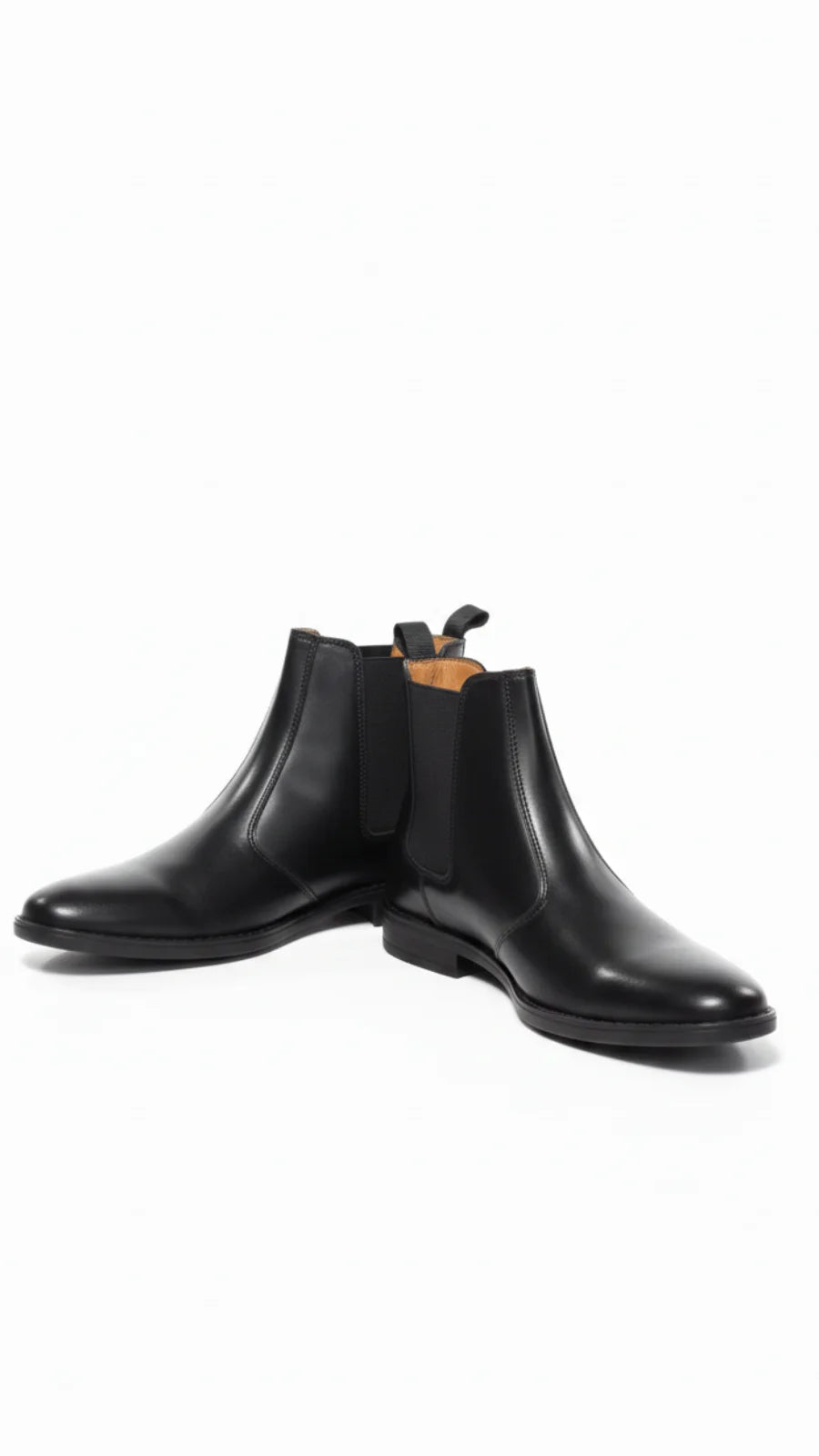 Black Leather Chelsea Boots