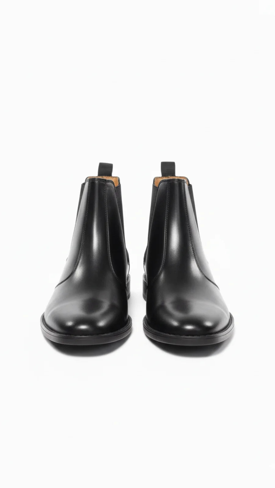 Black Leather Chelsea Boots