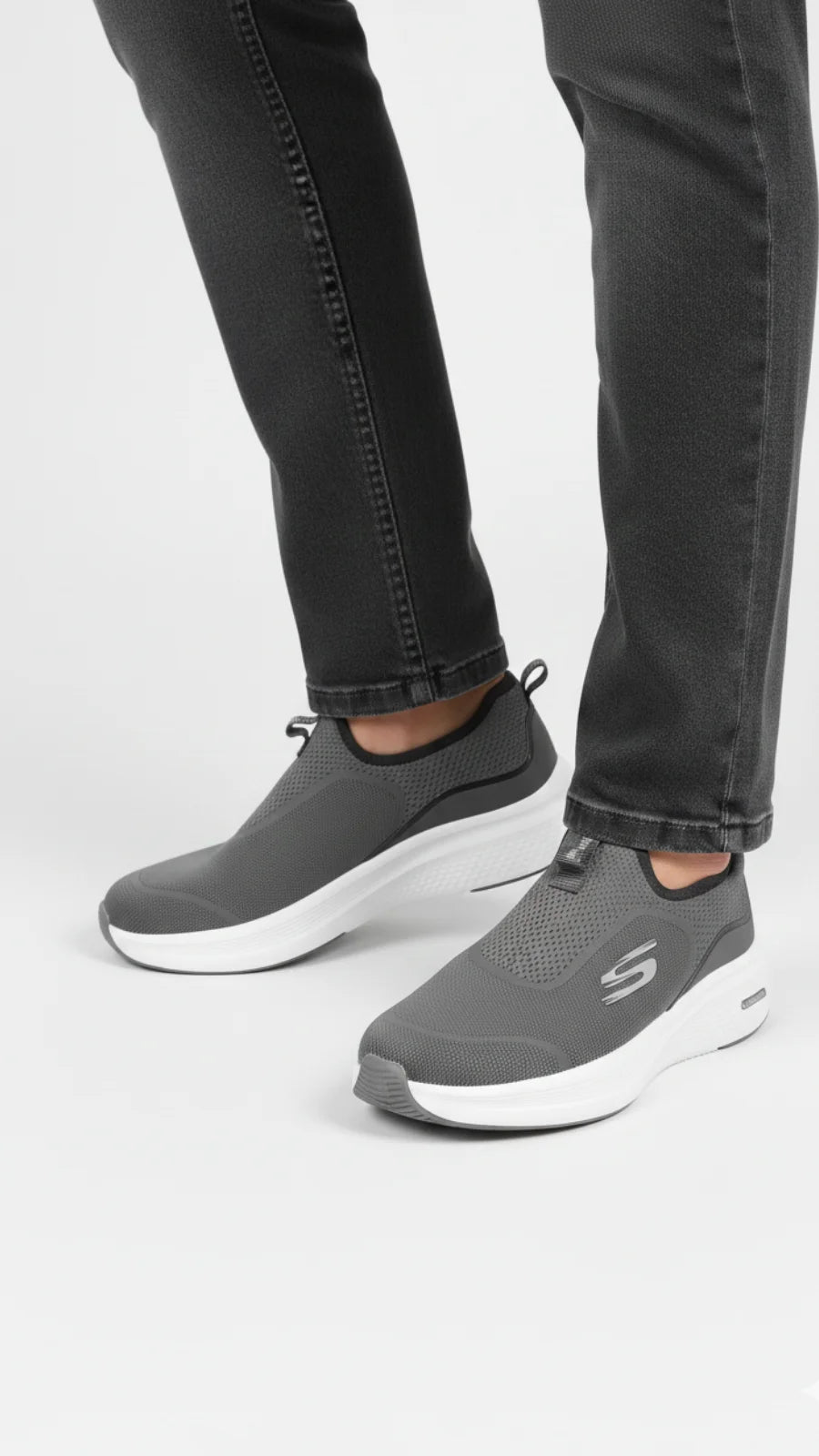 Men's Skecher Comfortable Walking Shoes (Gray)