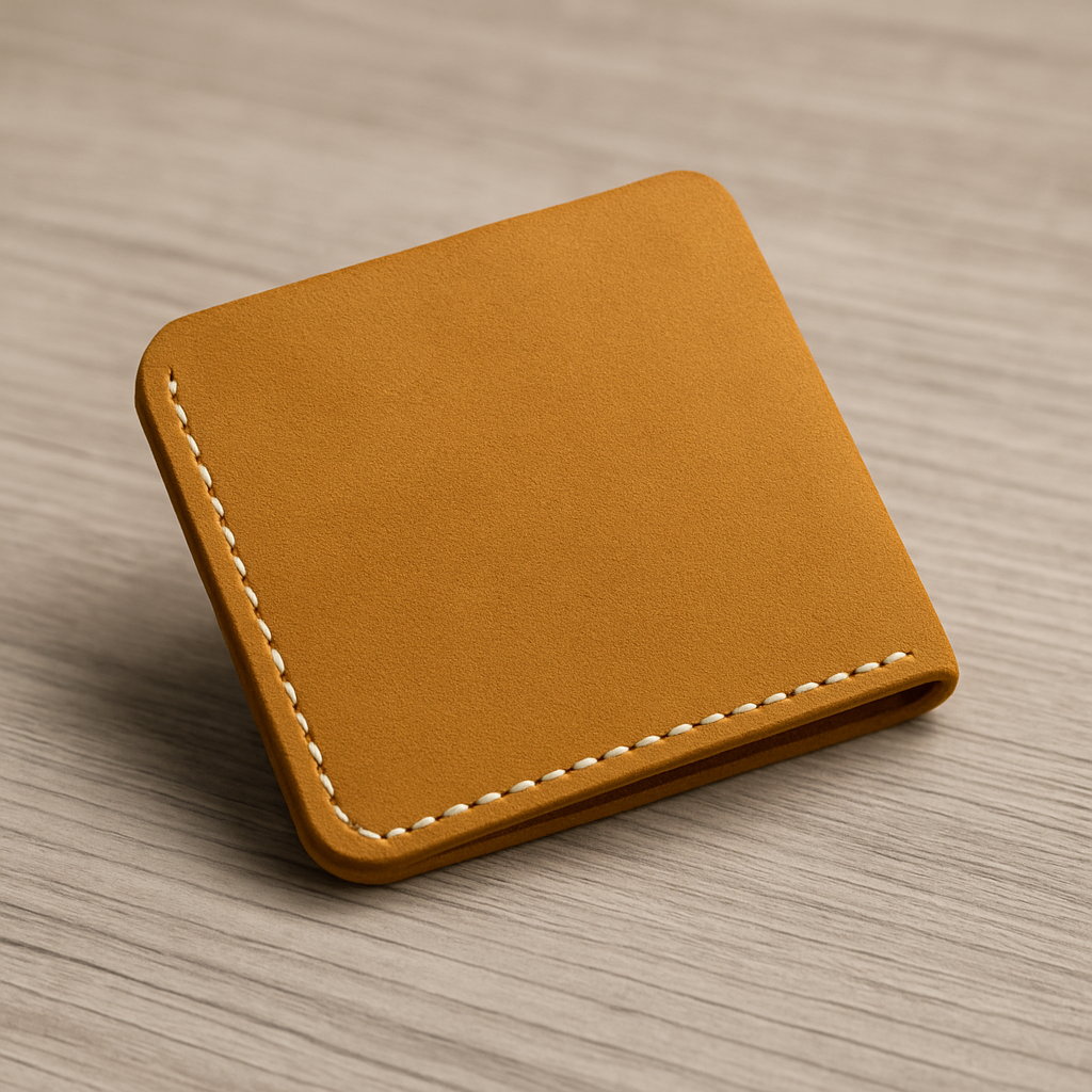 Handcrafted Tan Leather Bi-Fold Wallet