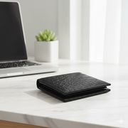 Elite Croc-Texture Genuine Leather Wallet