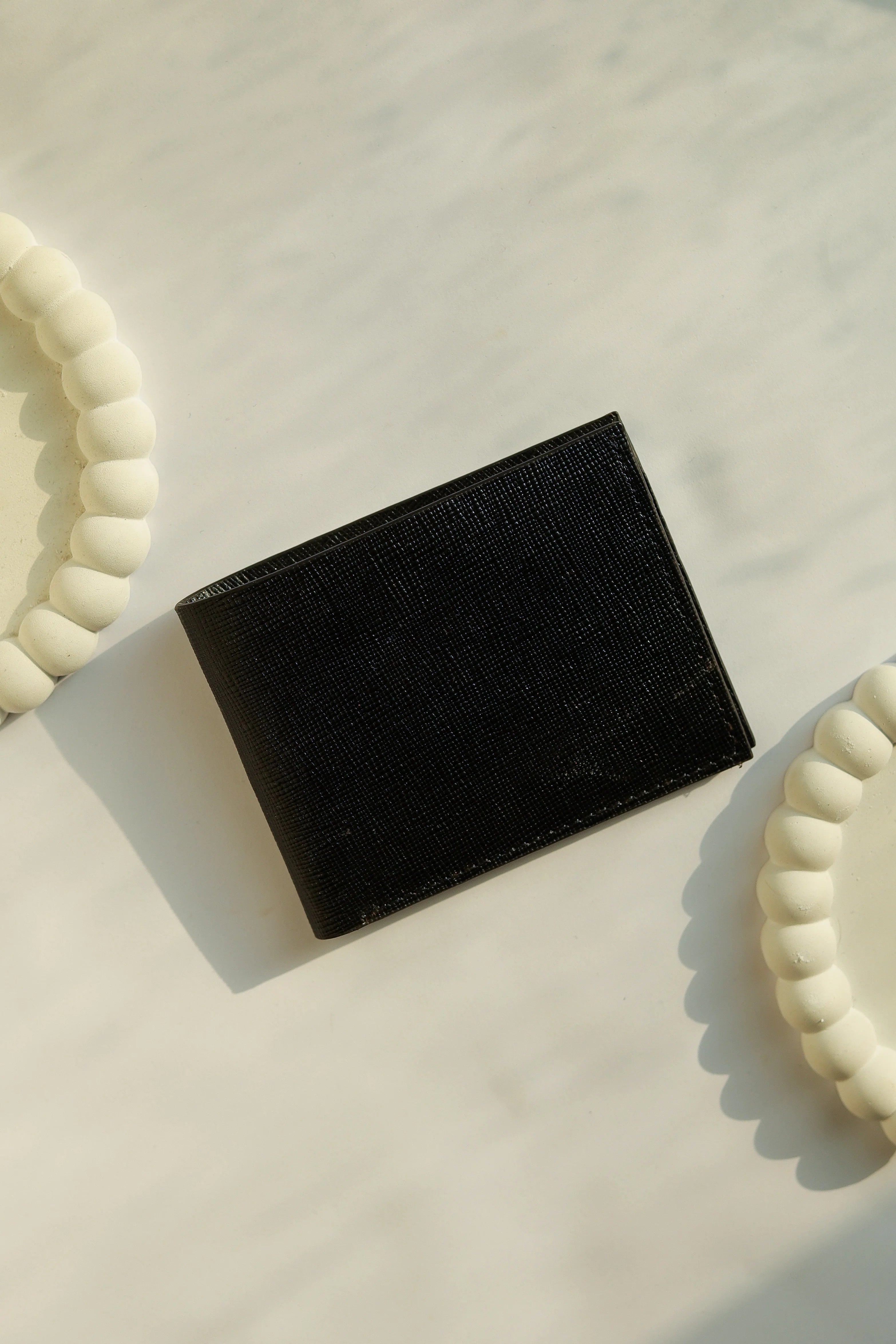  Black Leather Bifold Wallet