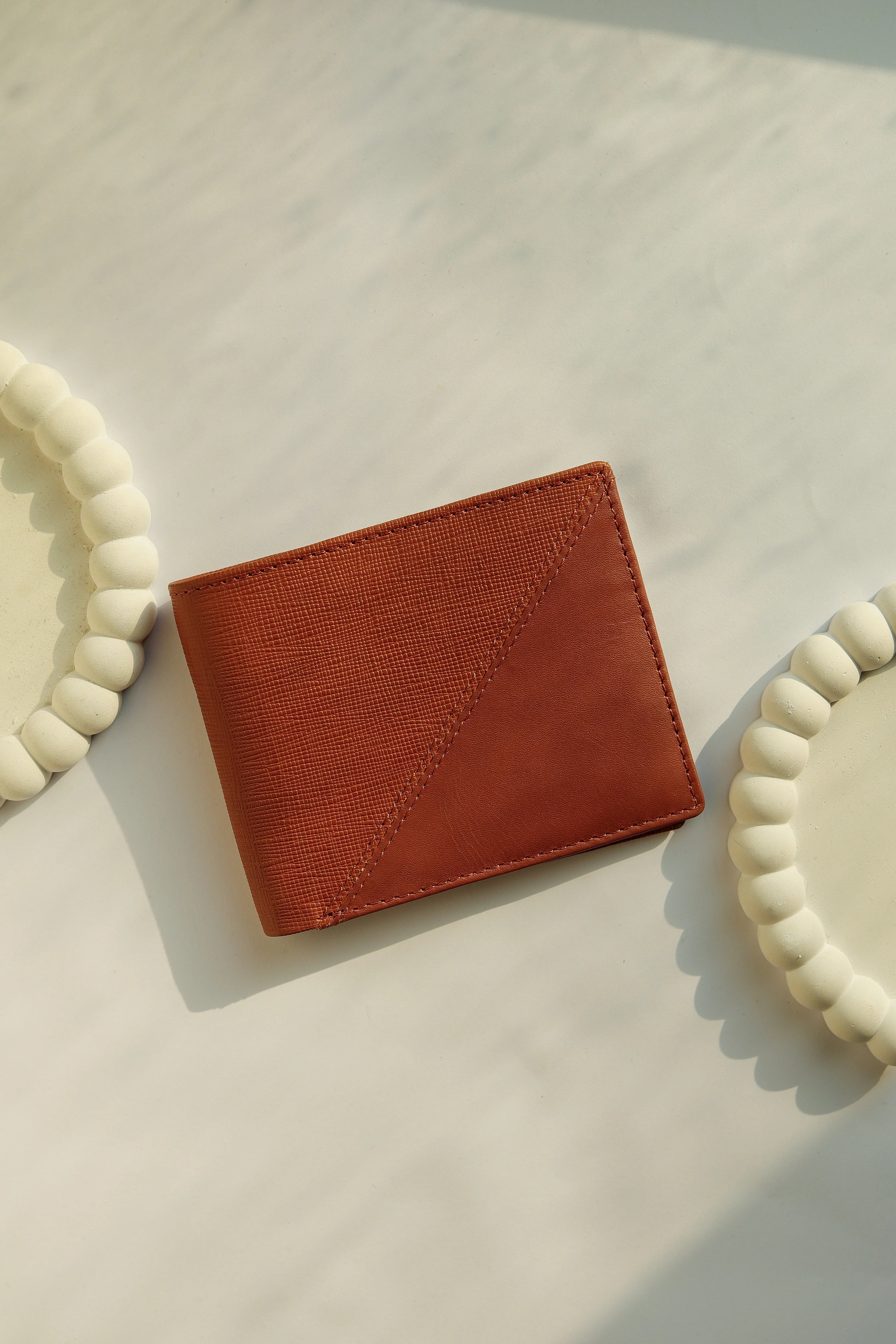 Tan Leather Bifold Wallet