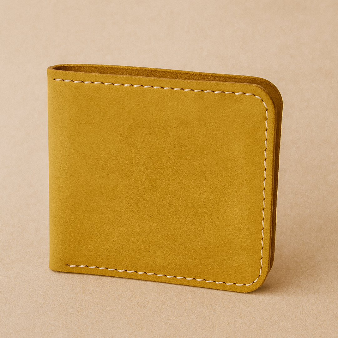 Handcrafted Tan Leather Bi-Fold Wallet