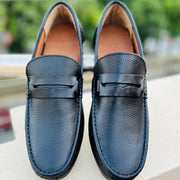 Classic Black Leather Penny Loafers for Men