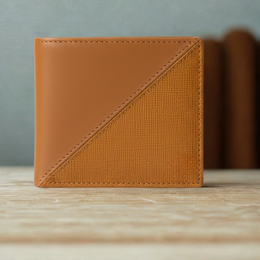 Classic Tan Leather Bifold Wallet