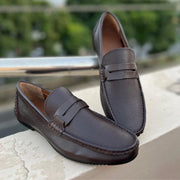 Classic Brown Leather Penny Loafers for Men