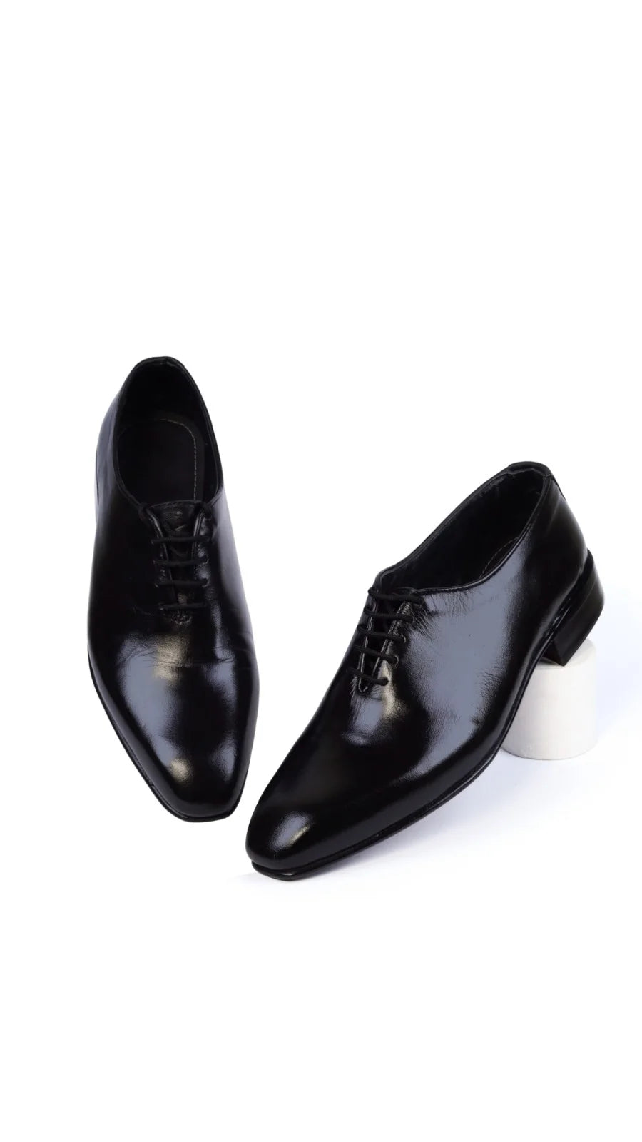 Black Formal Leather Lace-Up Shoes