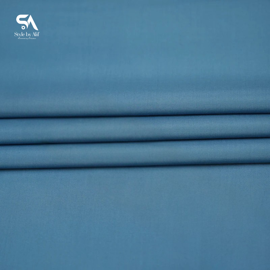 Dusty Blue Washing Wear Fabric – Soft & Elegant Material