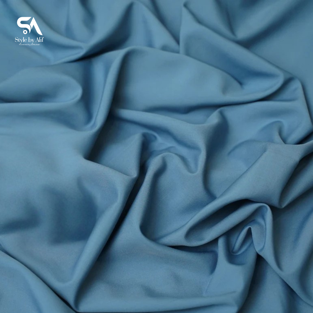 Dusty Blue Washing Wear Fabric – Soft & Elegant Material